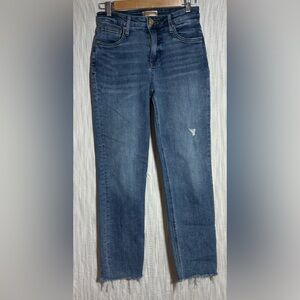 Kut from the Kloth Distressed Blue Straight Leg Jeans